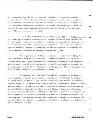 Prospectus of Canadian Heavy Oil and Oil Sand Potential Page 4