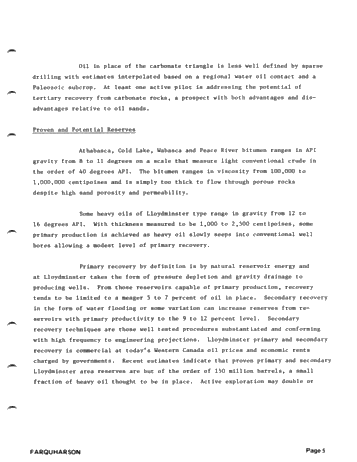 Prospectus of Canadian Heavy Oil and Oil Sand Potential Page 5