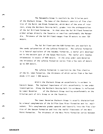 Exploration Update Gaspe Peninsula Page 5