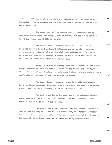 Exploration Update Gaspe Peninsula Page 6