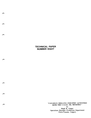 Canadian Drilling Industry Activities With the U.S.S.R. Oil Ministry Page 1