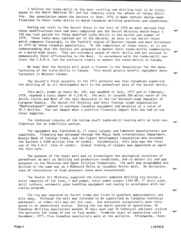 Canadian Drilling Industry Activities With the U.S.S.R. Oil Ministry Page 4