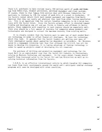 Canadian Drilling Industry Activities With the U.S.S.R. Oil Ministry Page 8