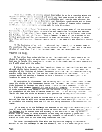 Land Problems Encountered by Exploration Companies in Ontario Page 4