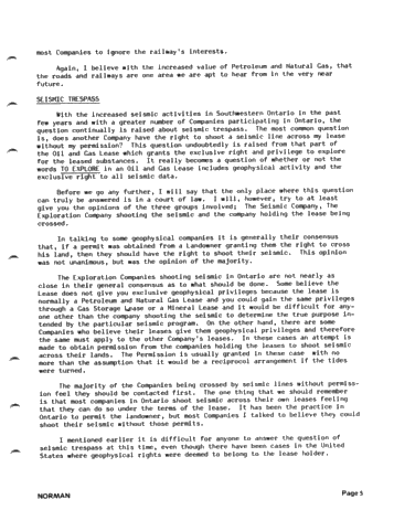 Land Problems Encountered by Exploration Companies in Ontario Page 5