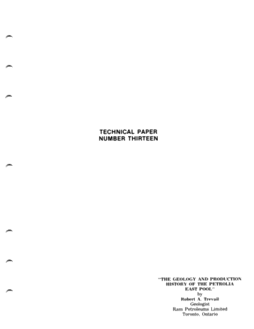 The Geology and Production History of the Petrolia East Pool Page 1