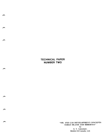 Oil and Gas Development Concepts Sable Island and Hibernia Page 1