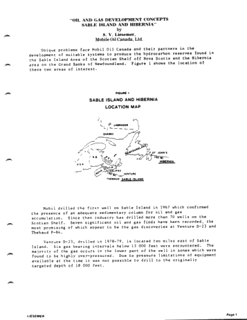 Oil and Gas Development Concepts Sable Island and Hibernia Page 1