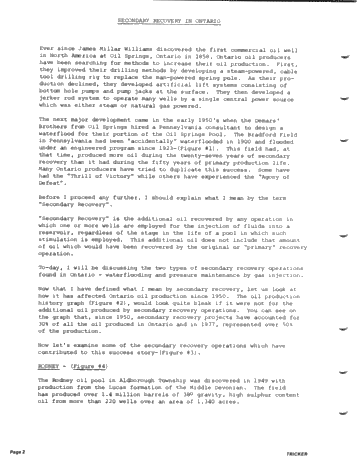 Secondary Recovery in Ontario Page 2