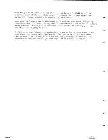 Secondary Recovery in Ontario Page 8