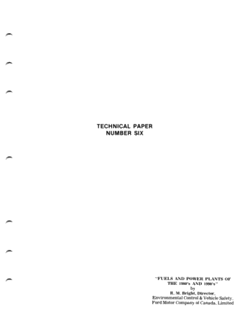 Fuels and Power Plants of the 1980's and 1990's Page 1