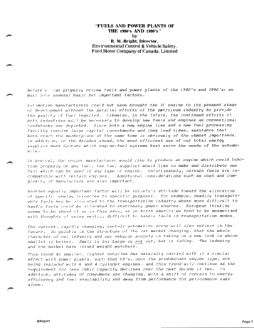 Fuels and Power Plants of the 1980's and 1990's Page 1