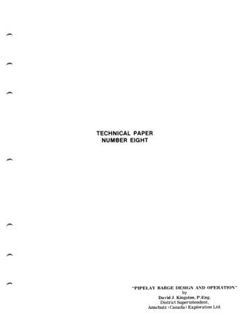 Pipelay Barge Design and Operation Page 1