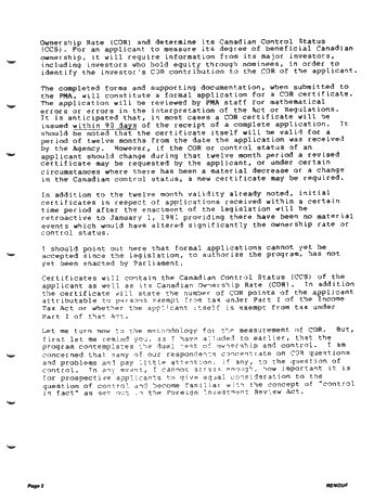 Industry Monitoring and Canadian Ownership Rate Page 2