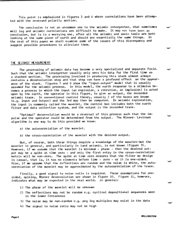 The Importance of Calibrating Seismic Data to Geology Using Well Logs Page 2