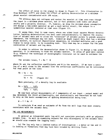 The Importance of Calibrating Seismic Data to Geology Using Well Logs Page 3