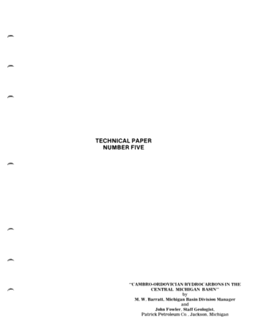 Cambro - Ordovician Hydrocarbons in the Central Michigan Basin Page 1