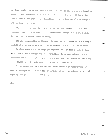 Cambro - Ordovician Hydrocarbons in the Central Michigan Basin Page 2