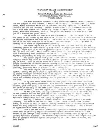 Canadian Oil and Gas Economics Page 1