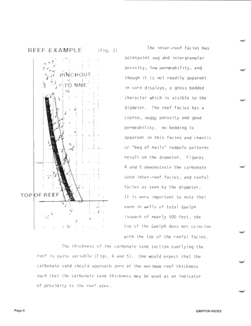 The Use of Dipmeters to Define Facies of the Guelph Within the Barrier Reef Complex of Lake Erie Page 6
