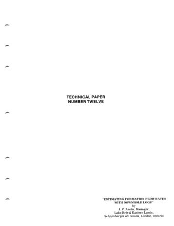 Estimating Formation Flow Rates With Downhole Logs Page 1