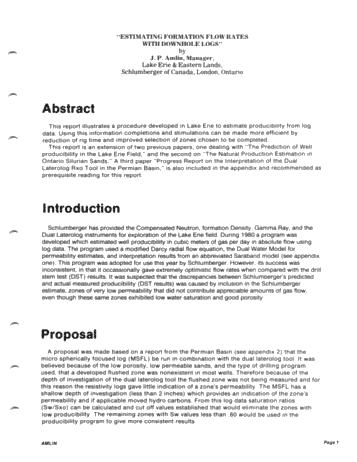 Estimating Formation Flow Rates With Downhole Logs Page 1