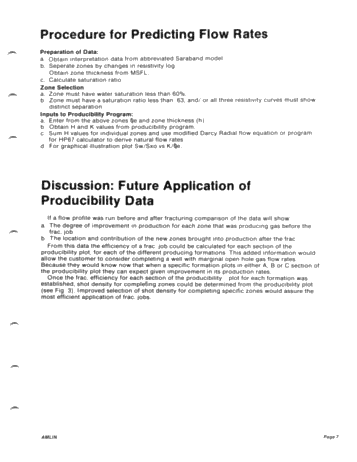 Estimating Formation Flow Rates With Downhole Logs Page 7