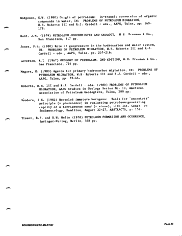 Part One - Geochemical Character and Origin of Ontario Oils and Natural Gases Page 23