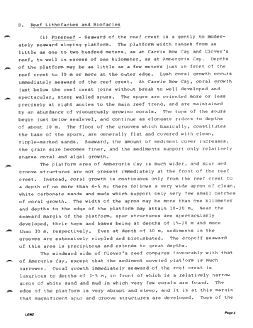 The Reefs of Belize, Central America, From the Viewpoint of Student Field Trips Page 3