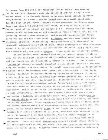 The Reefs of Belize, Central America, From the Viewpoint of Student Field Trips Page 5