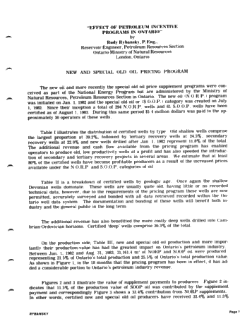 Effect of Petroleum Incentive Programs in Ontario Page 3