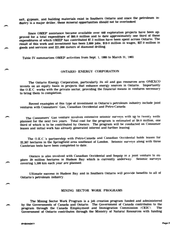 Effect of Petroleum Incentive Programs in Ontario Page 5