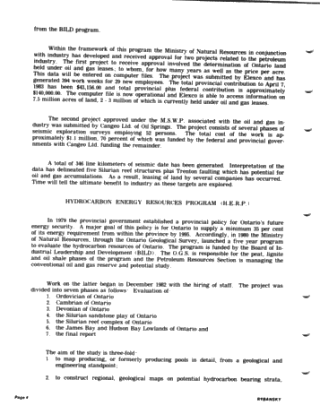 Effect of Petroleum Incentive Programs in Ontario Page 6