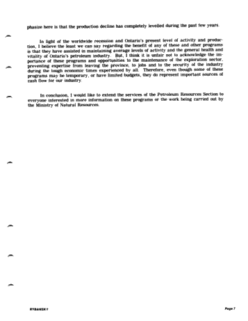 Effect of Petroleum Incentive Programs in Ontario Page 9