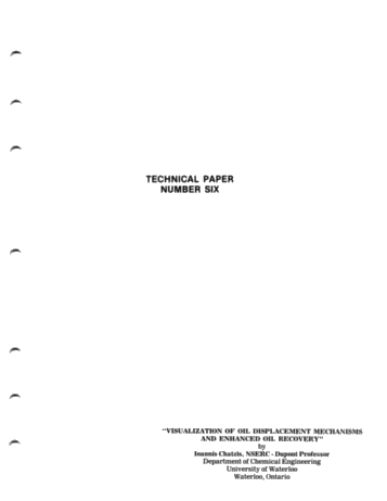 Visualization of Oil Displacement Mechanisms and Enhanced Oil Recovery Page 1