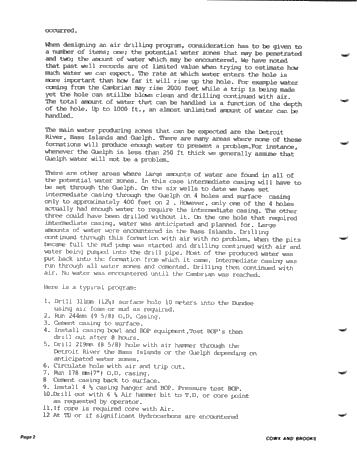 Drilling Southwestern Ontario With Air Page 2