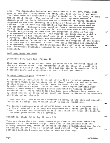 he Gas Producing Potential of the Lower Silurian "Clinton Sands Beneath Lake Erie, U.S.A. Page 4