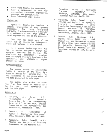 Technological Advances in Hydraulic Fracturing Page 6
