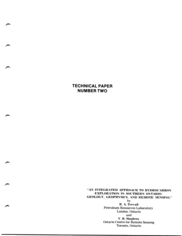 Integration of Geology Geophysics and Remote Sensing in Ontario Page 1