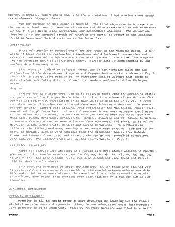 Diagenetic Evaluation and Chemical Fluid Vectors of the Silurian Formations, Michigan Basin Page 2