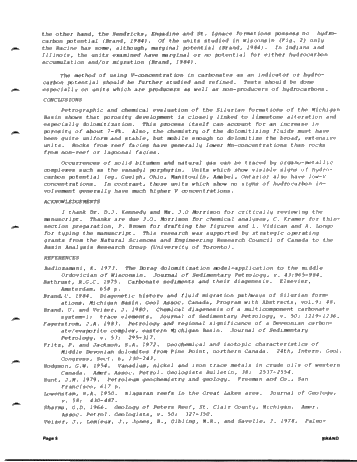Diagenetic Evaluation and Chemical Fluid Vectors of the Silurian Formations, Michigan Basin Page 5