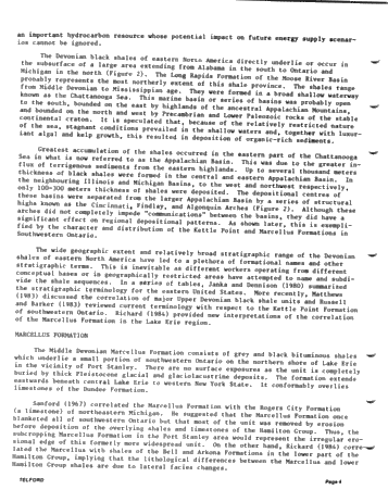 Oil Shale Potential of the Devonian Black Shales of Southwestern Ontario and James Bay Lowlands Page 4