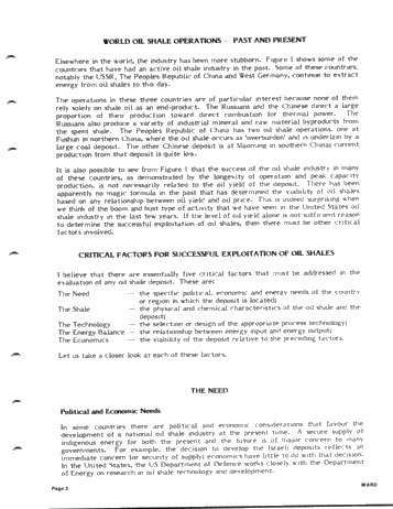 Energy From Oil Shale - An Integrated Approach to Oil Shale Utilization and Development Page 3