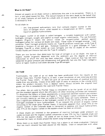 Energy From Oil Shale - An Integrated Approach to Oil Shale Utilization and Development Page 5