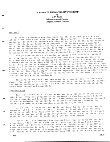 A Wellsite Producibility Program Page 1