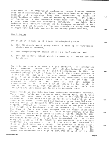 Enhanced Oil Recovery Considerations for Ontario Reservoirs Page 6