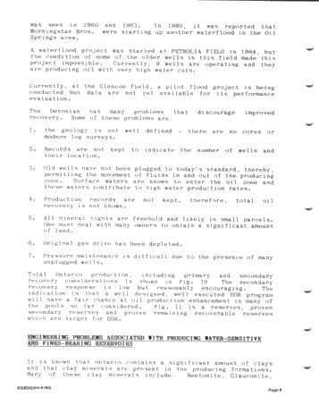 Enhanced Oil Recovery Considerations for Ontario Reservoirs Page 8