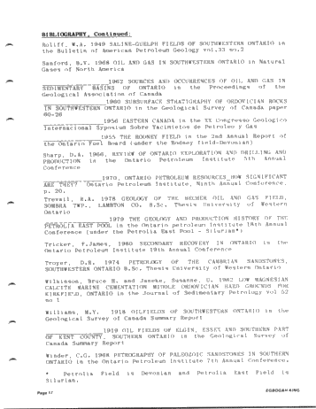 Enhanced Oil Recovery Considerations for Ontario Reservoirs Page 17