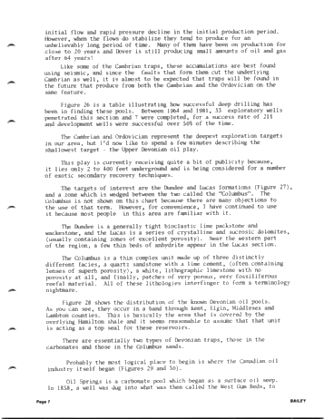 Hydrocarbon Potential and Trapping Mechanisms Trapping Mechanisms of the Cambro Ordovician in Ontario Page 7
