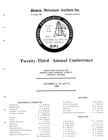 Twenty-Third Annual Conference Page 1